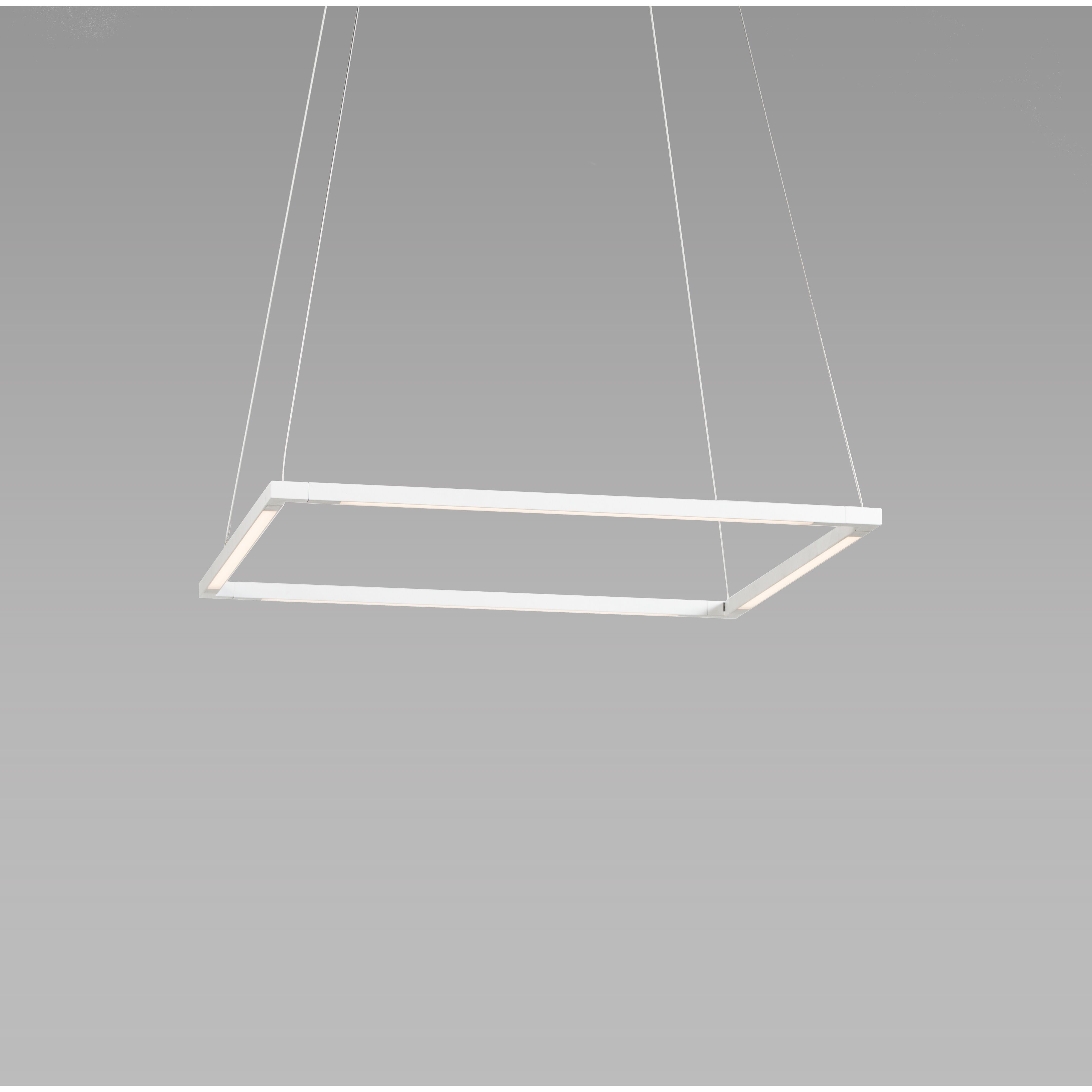 Z-Bar LED 18 inch Matte White Pendant Ceiling Light, Square